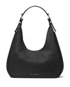 Michael Kors Small Pebbled Leather Hobo Shoulder Bag In Black