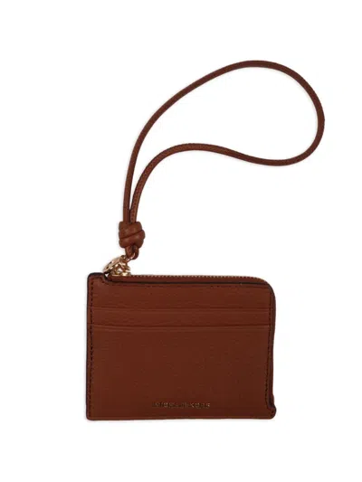 Michael Kors Small Jet Set Card Case In Brown