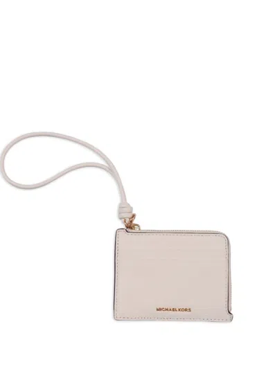 Michael Kors Small Jet Set Card Case In Neutral