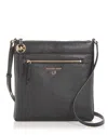 Michael Kors Jet Set Charm Small North South Flat Crossbody In Black