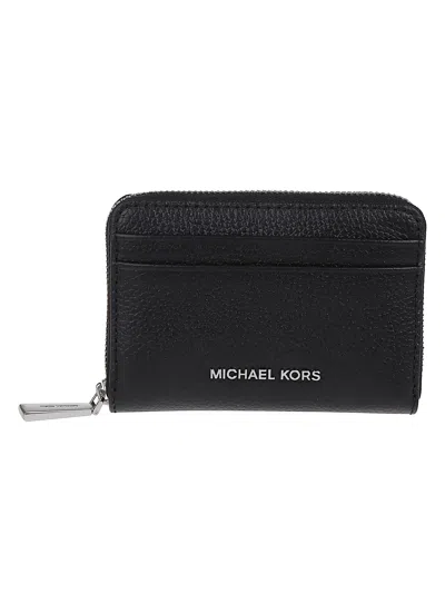 Michael Kors Small Jet Set Coin Card Case In Black