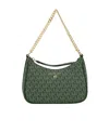 Michael Kors Small Jet Set Leather Bag In Green