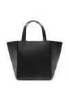 Michael Kors Calf Leather Tote Bag In Black In Black