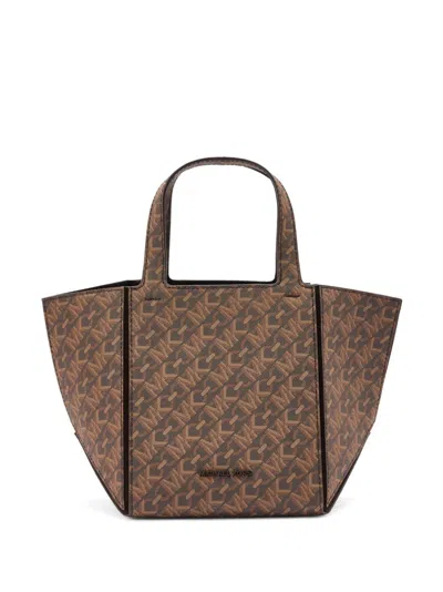 Michael Kors Small Jordi Tote Bag In Brown