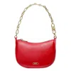 Michael Kors Small Kendall Leather Shoulder Bag In Red