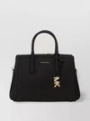 Michael Kors Handbag Leather Braided Trim In Black