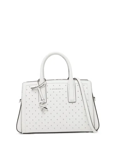 Michael Kors Small Lalia Tote Bag In White