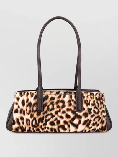 Michael Kors Small Leather Clutch Bag In Brown