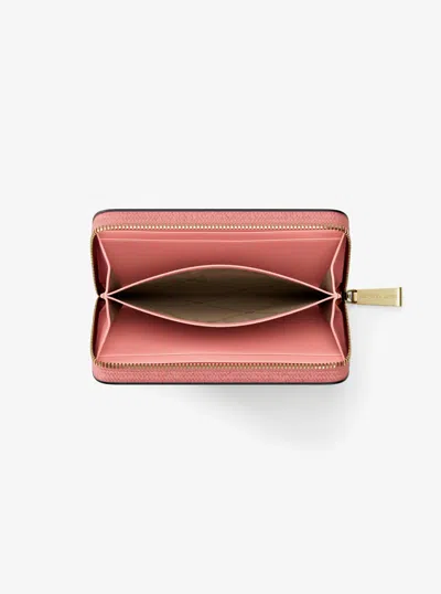 Michael Kors Small Logo Wallet In Red