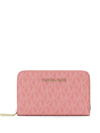 Michael Kors Small Logo Wallet In Rosa