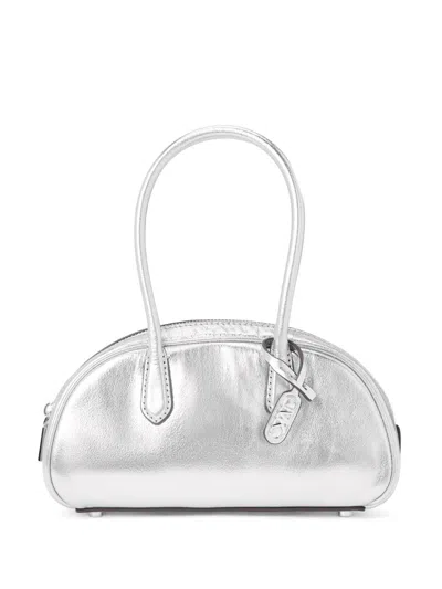 Michael Kors Michael  Lulu Small Handle Satchel In Silver