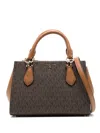 Michael Kors Marilyn Medium Logo Satchel In Braun
