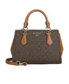 Michael Kors Tote Bag With Top Handles And Gold-tone Hardware In Brown