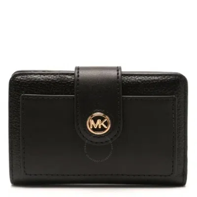Michael Kors Small Mercer Leather Wallet In Black