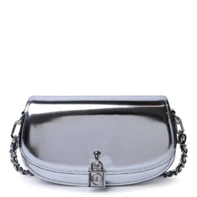 Michael Kors Small Mila Metallic Leather Shoulder Bag In Purple