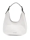 Michael Kors Small Nolita Pebbled Hobo Shoulder Bag In 白色