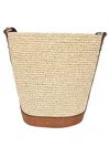 Michael Kors Small Open Top Townsend Bucket Bag In Natural Luggage