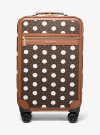 Michael Kors Small Polka Dot Signature Logo Suitcase In Brown