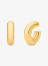 Michael Kors Small Precious Metal-plated Brass Hoop Earrings In Gold
