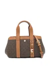 Michael Kors Small Romee Signature Logo Bag In Brown