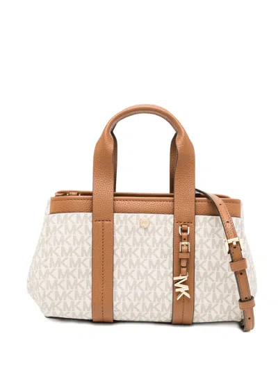 Michael Kors Small Romee Signature Logo Bag In Neutral