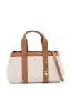Michael Kors Small Romee Signature Logo Bag In Neutral
