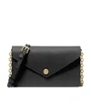 Michael Kors Small Saffiano Envelope Cross-body Bag In Black