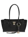 Michael Kors Double-handle Leather Shoulder Bag In Black