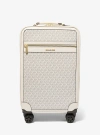Shop Michael Kors Small Signature Logo Suitcase In Natural