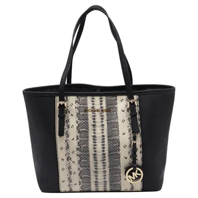 Michael Kors Small Travel Tote In Black Saffiano Leather