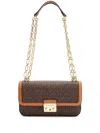 Michael Kors Extra-small Heather Shoulder Bag In Brown