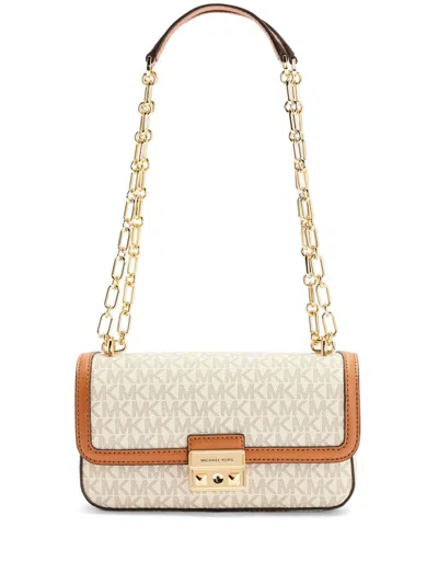 Michael Kors Heater Large Shoulder Bag In Neutrals