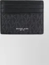 Michael Kors Small Wallet With Logo Print And Stitching In Black