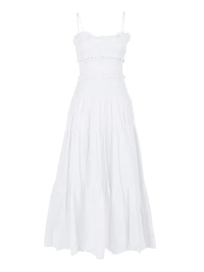 Michael Kors Smocked Maxi Dress In Multi