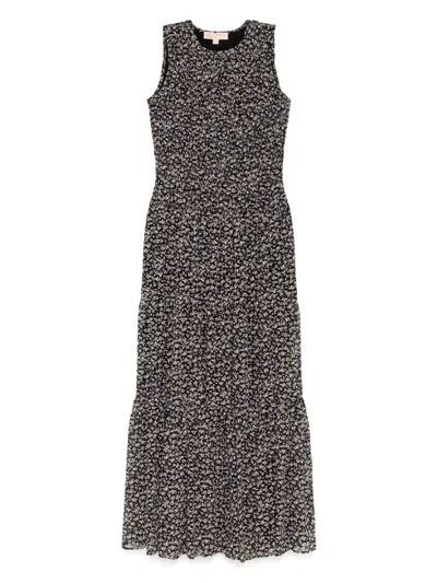 Michael Kors Smocked Tank Dress In Black