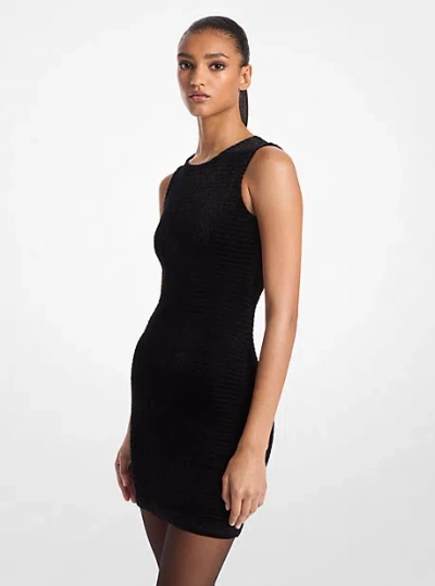 MICHAEL KORS SMOCKED VELVET DRESS