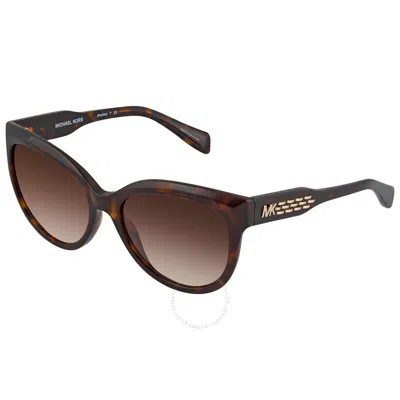 Michael Kors Smoke Gradient Cat Eye Ladies Sunglasses Mk2083 300613 57 In Brown
