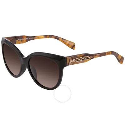 Michael Kors Smoke Gradient Cat Eye Ladies Sunglasses Mk2083f 300513 57 In Brown