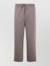 Michael Kors Elastic-waistband Cotton Trousers In Pink