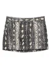 Michael Kors Snake Print Mini Skirt In Brown
