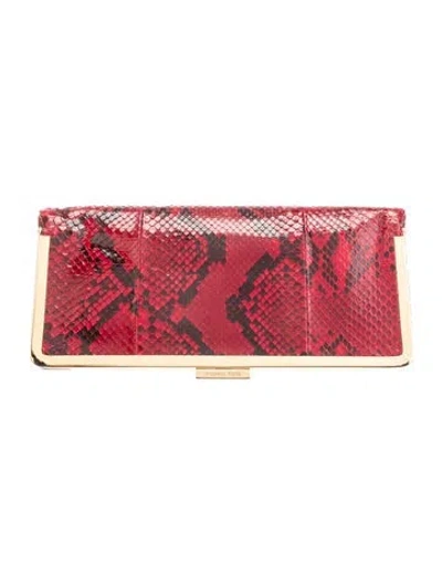 Pre-owned Michael Kors Snakeskin Clutch In Multi