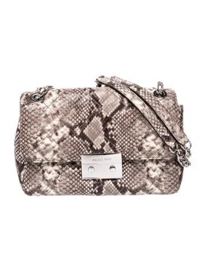 Pre-owned Michael Kors Snakeskin Shoulder Bag In Multi
