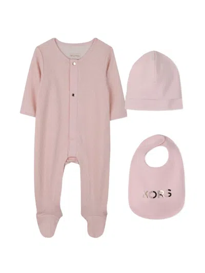 Michael Kors Snap-button Babygrow Sets In Pink