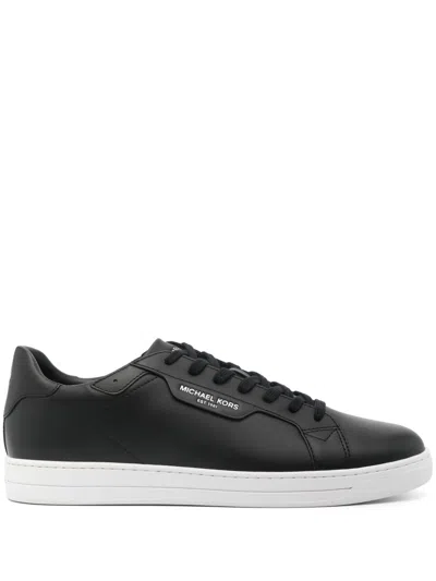Michael Kors Keating Leather Sneaker In Black