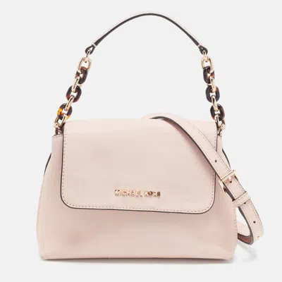 Pre-owned Michael Kors Sofia Beige Saffiano Leather Top Handle Bag