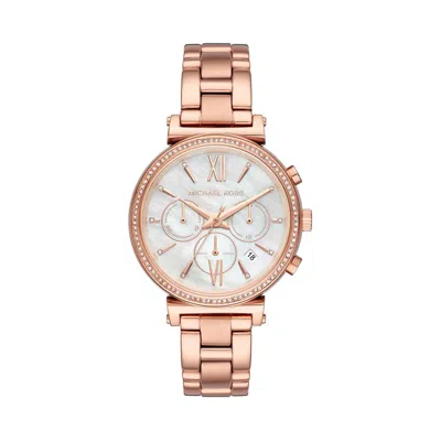 Michael Kors Sofie Mk6576 Women's Rose Gold-tone Chronograph 39mm Watch
