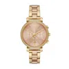 Michael Kors Sofie Mk6584 Womens Rose Gold-tone Chronograph 39mm Watch In Multi