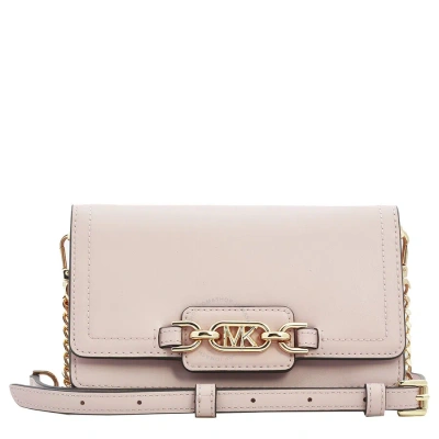 Michael Kors Soft Pink Extra-small Heather Crossbody Bag In Neutral