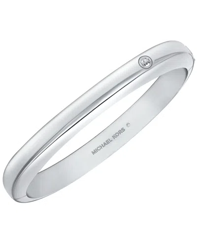 Michael Kors Soft Square Bangle Bracelet In Silver