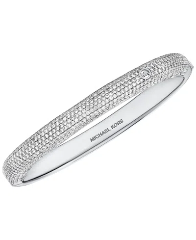 Michael Kors Soft Square Bangle Bracelet In Silver